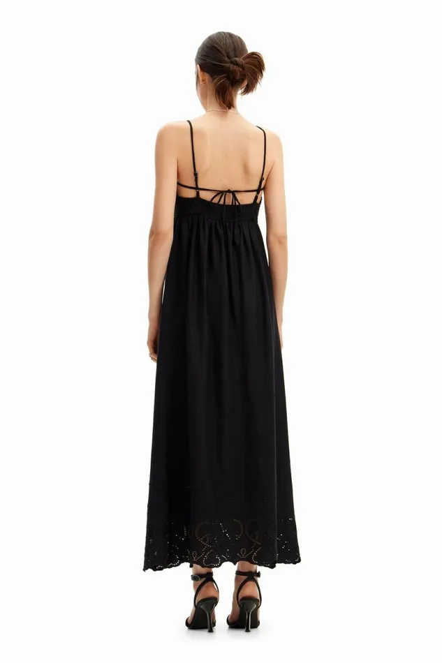 Dresses And Jumpsuits Women Desigual Long Lace Dress Black