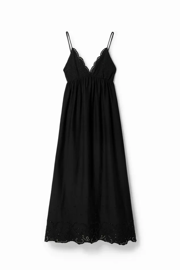 Dresses And Jumpsuits Women Desigual Long Lace Dress Black