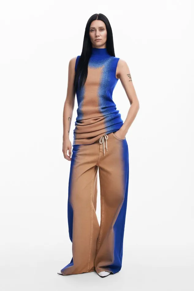 Dresses And Jumpsuits Women Desigual Maitrepierre Gradient Dress Brown