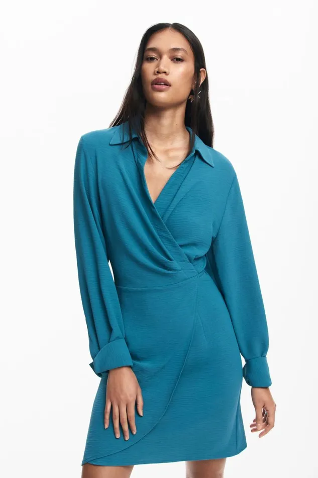 Dresses And Jumpsuits Women Desigual Shirt Dress Blue