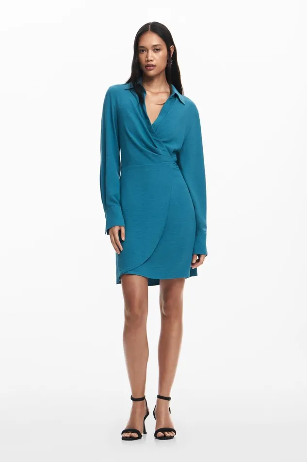 Dresses And Jumpsuits Women Desigual Shirt Dress Blue