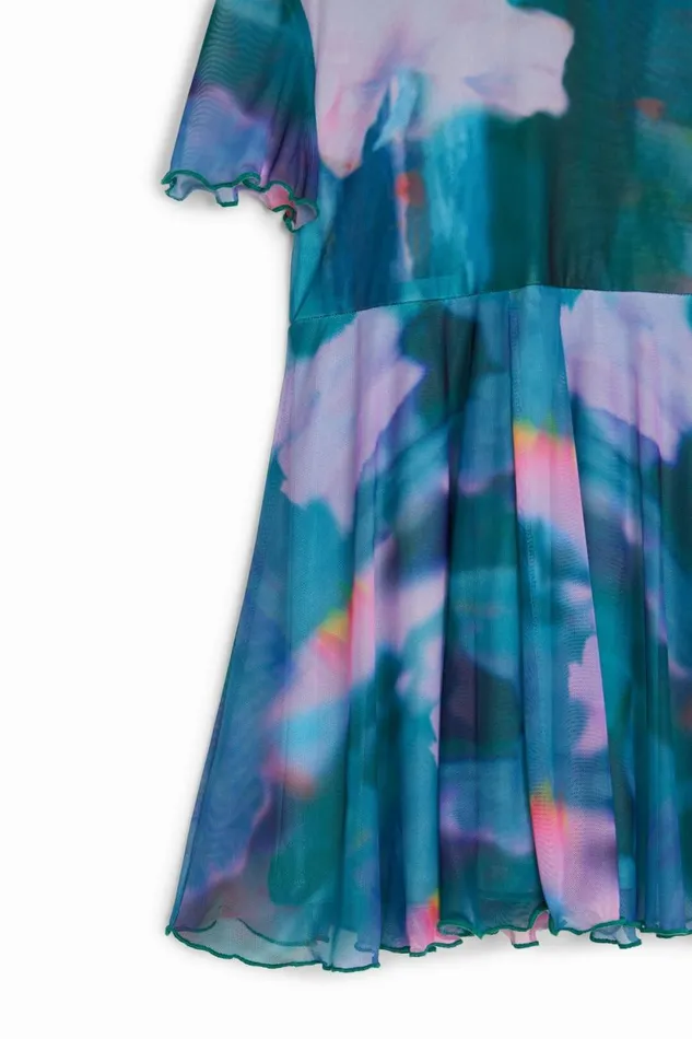 Dresses Kids Desigual Pleated Skirt Dress Green