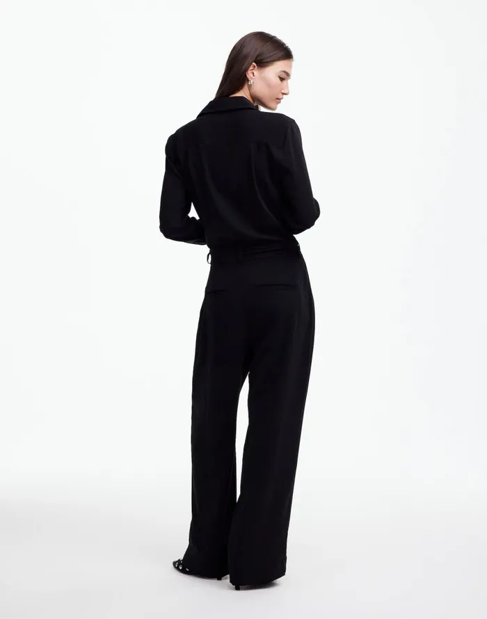 Dresses Women Madewell TieWaist StraightLeg Jumpsuit True Black