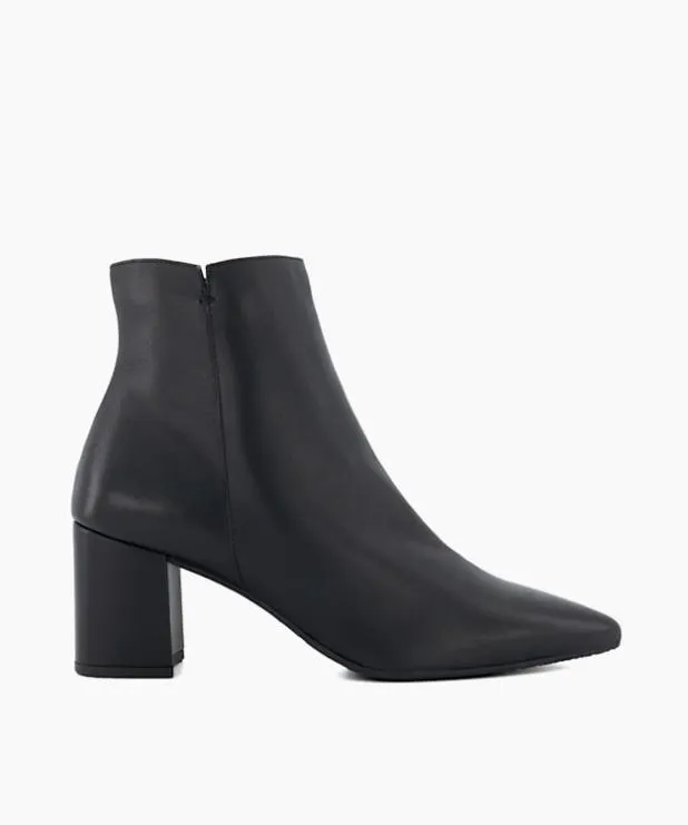Dune London Ankle Boots Women BlockHeeled Leather Ankle Boots Black