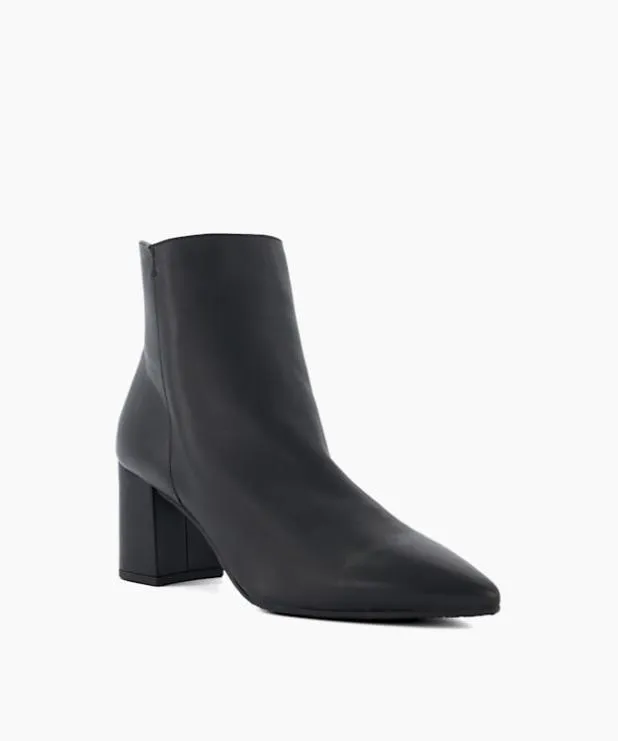 Dune London Ankle Boots Women BlockHeeled Leather Ankle Boots Black