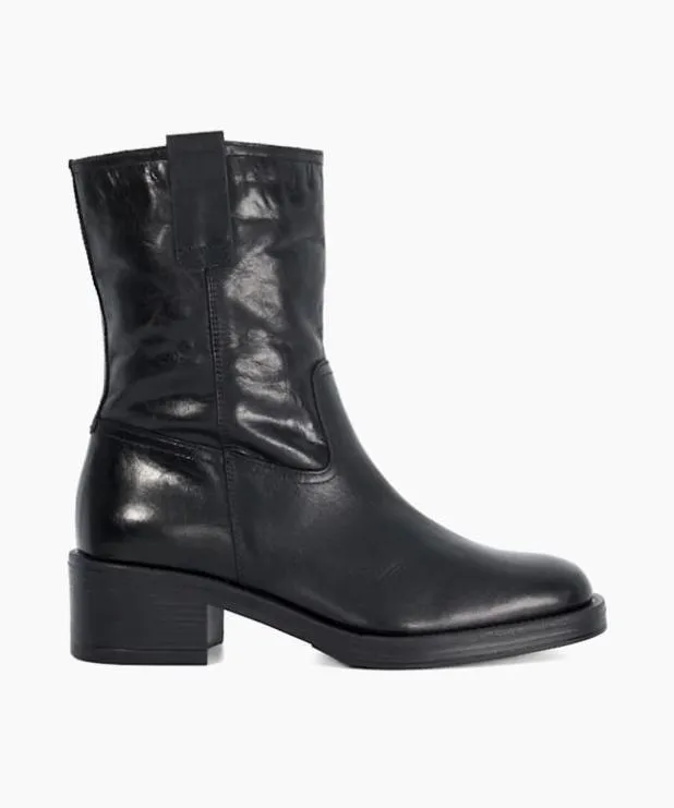 Dune London Ankle Boots Women Borg Lined Chunky Boots Black