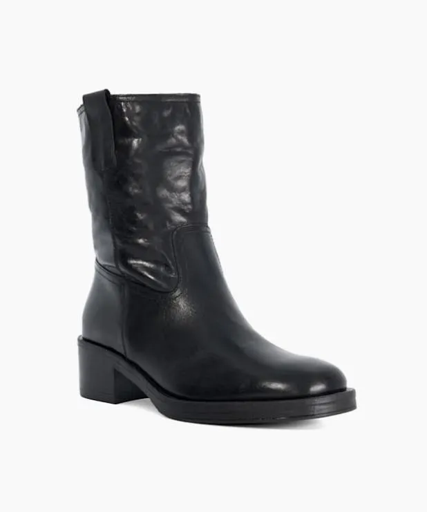 Dune London Ankle Boots Women Borg Lined Chunky Boots Black