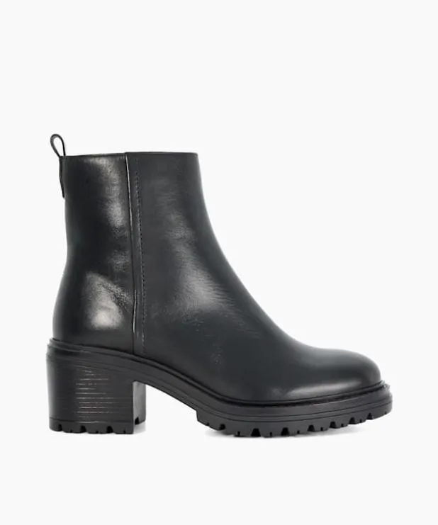 Dune London Ankle Boots Women Chunky Cleated Sole Boots Black