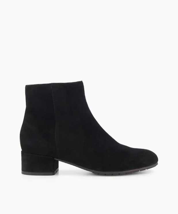 Dune London Black Boots Women Wide Fit Suede Black Ankle Boots Black