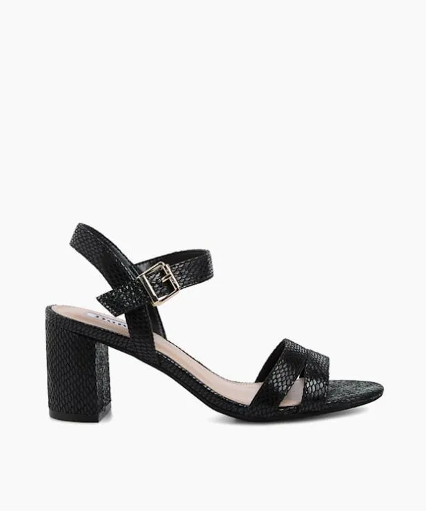 Dune London Black Sandals Women BlockHeeled Sandals Black