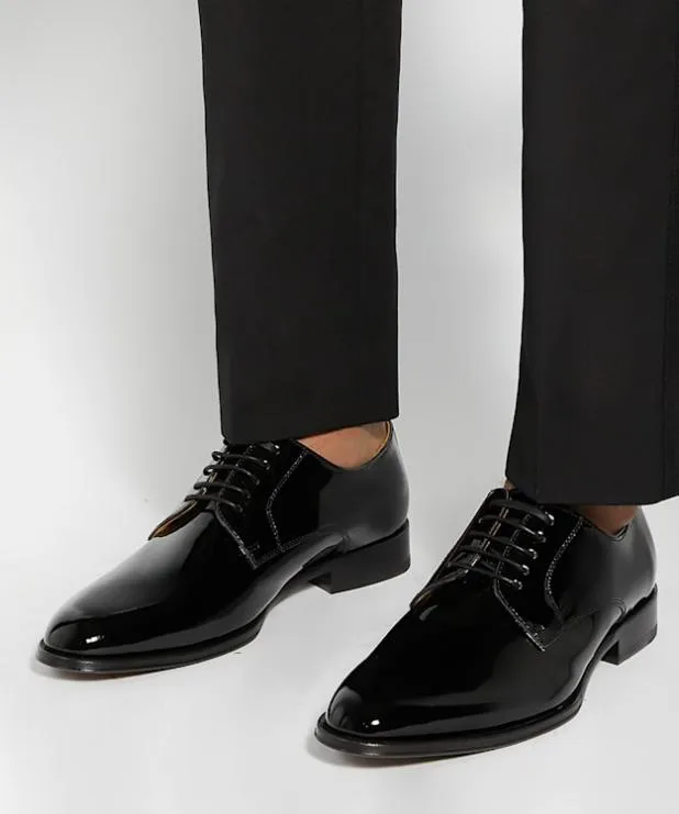 Dune London Black Shoes Men Premium Leather Derby Shoes Black