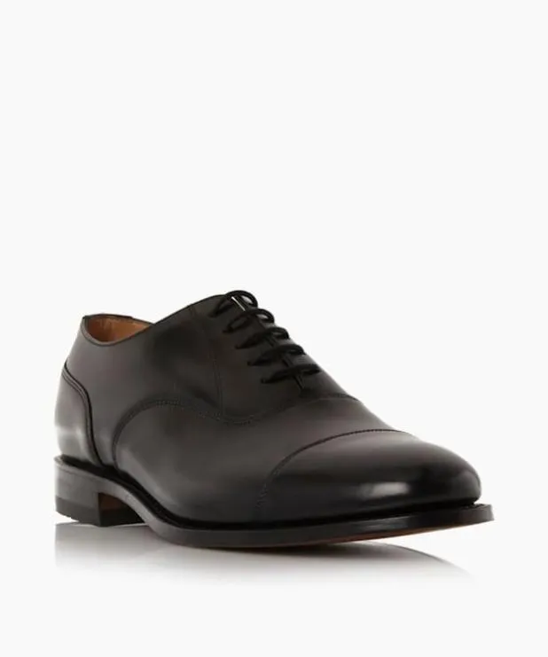 Dune London Black Shoes Men Toe Cap Detail Smart Oxford Shoes Black