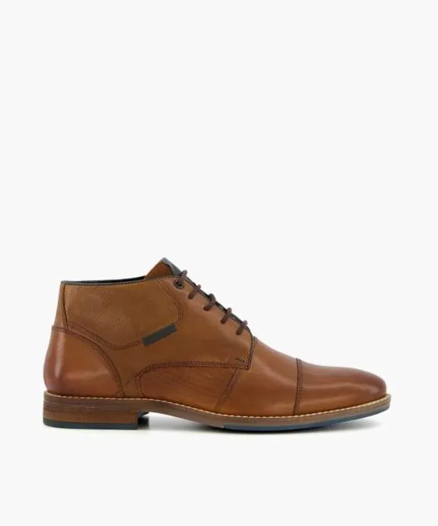 Dune London Brown Boots Men Leather Chukka Boots Brown