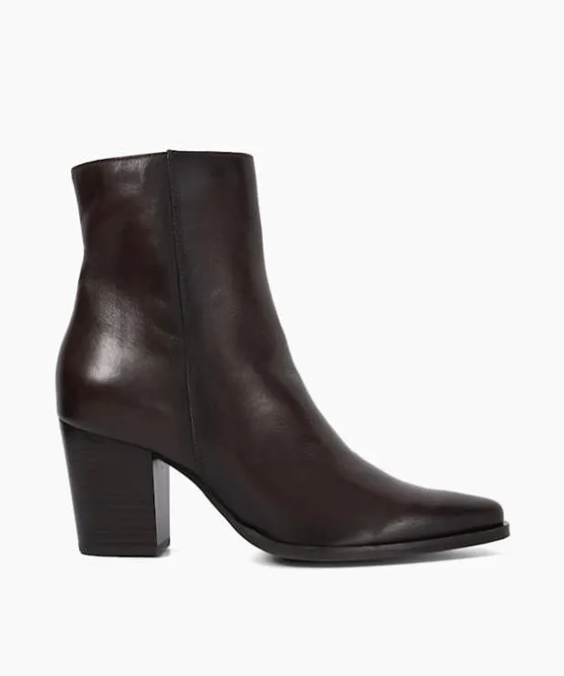 Dune London Brown Boots Women Western Ankle Boots Brown