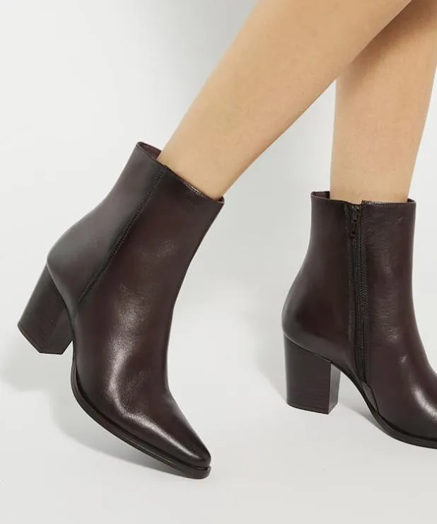 Dune London Brown Boots Women Western Ankle Boots Brown