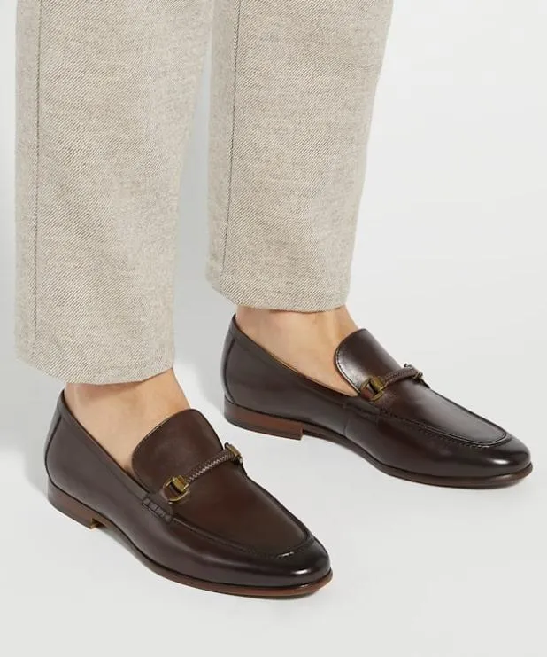 Dune London Brown Shoes Men Snaffle Trimmed Loafers Brown