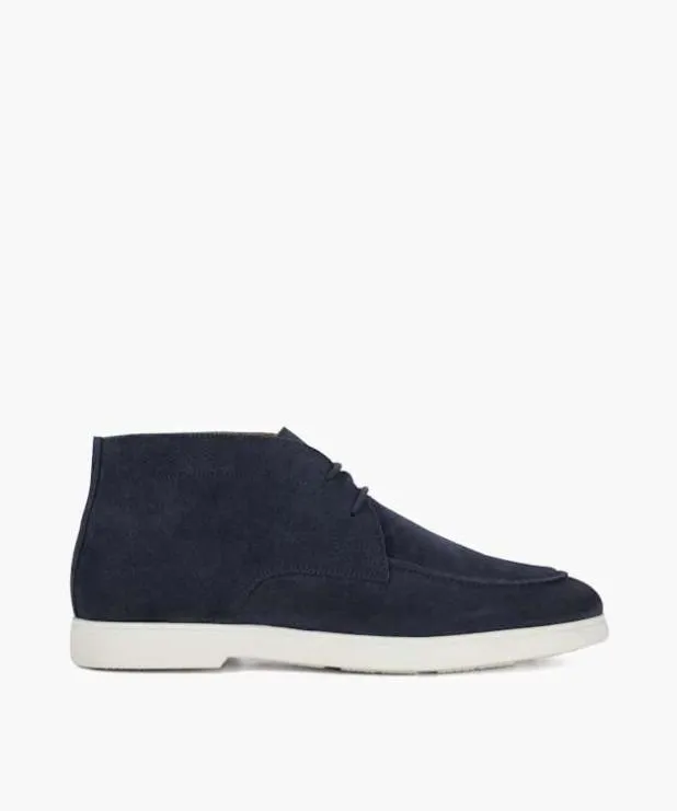 Dune London Casual Boots Men Suede Lace Up Ankle Boots Blue