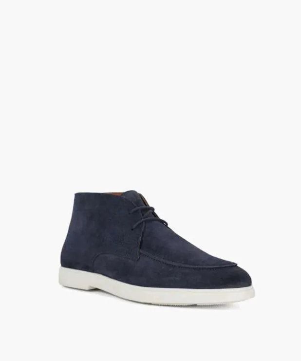 Dune London Casual Boots Men Suede Lace Up Ankle Boots Blue