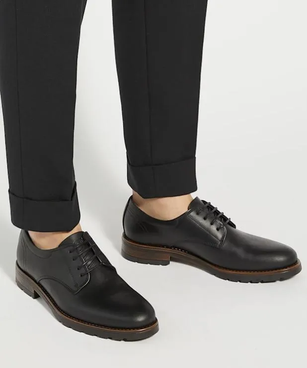 Dune London Casual Shoes Men Round Toe Lace Up Shoes Black