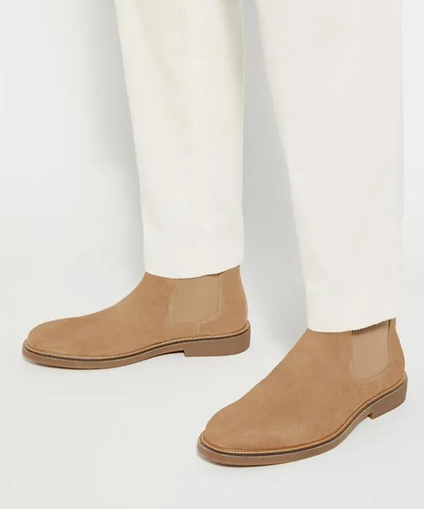 Dune London Chelsea Boots Men Round Toe PullOn Boots Neutral