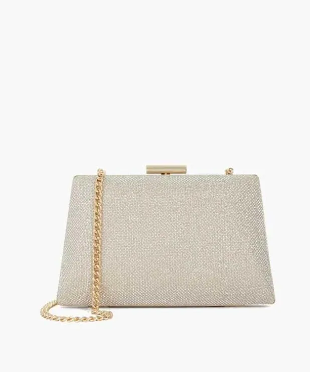 Dune London Clutch Bags Women Box Clutch Bag Metallic