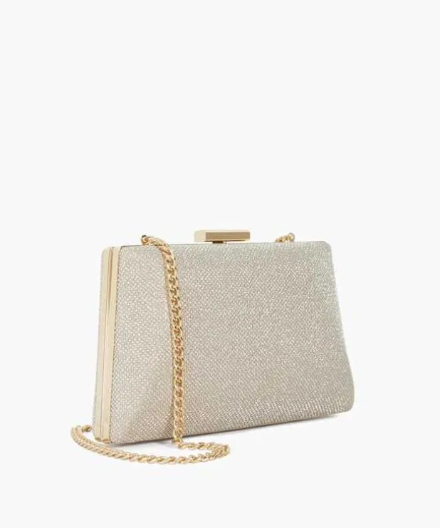 Dune London Clutch Bags Women Box Clutch Bag Metallic
