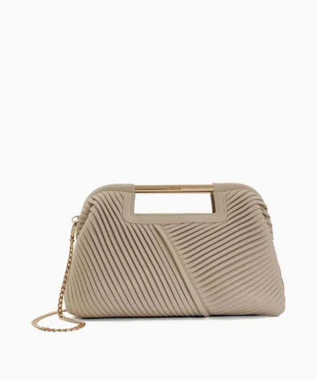 Dune London Clutch Bags Women Pleated Clutch Bag Neutral