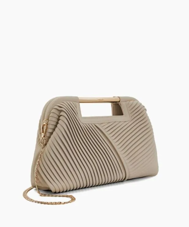 Dune London Clutch Bags Women Pleated Clutch Bag Neutral
