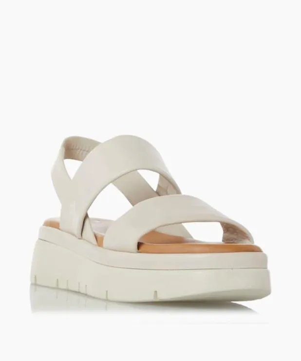 Dune London Flat Sandals Women Padded Flatform Sandals Neutral
