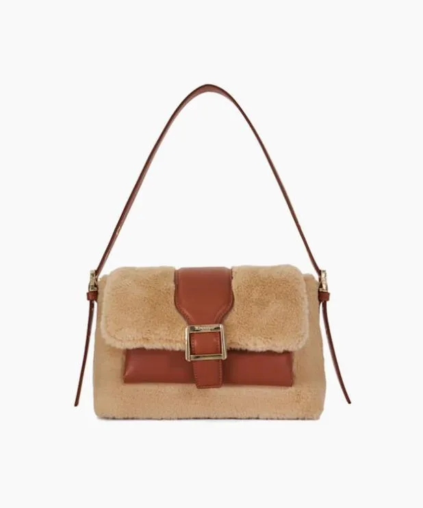 Dune London Handbags Women Faux Fur Shoulder Bag White