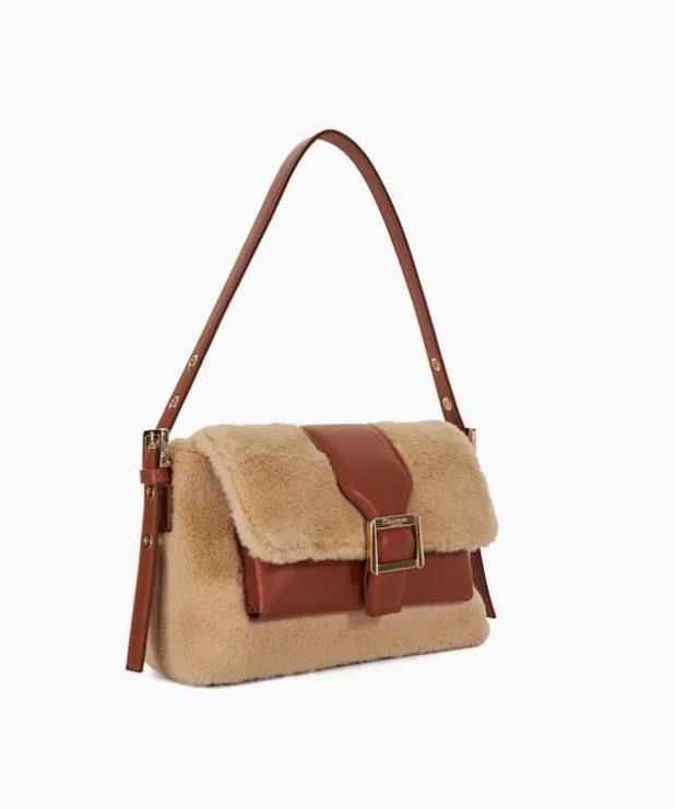 Dune London Handbags Women Faux Fur Shoulder Bag White