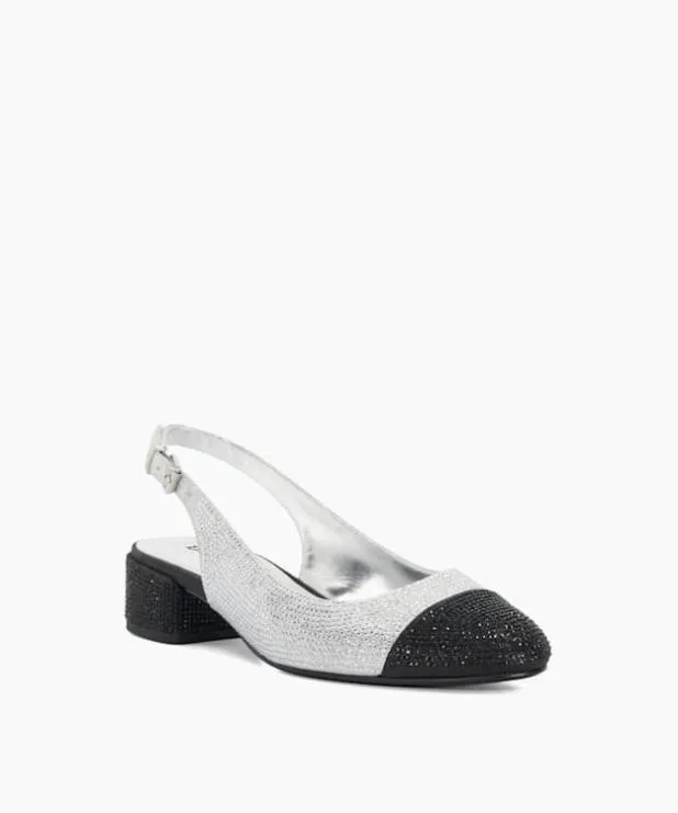 Dune London Heels Women Leather ToeCap SlingBacks Multi