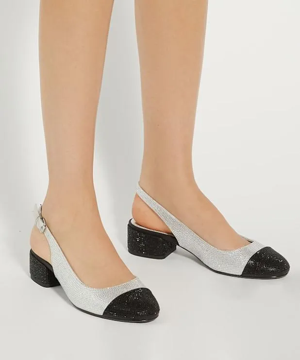 Dune London Heels Women Leather ToeCap SlingBacks Multi