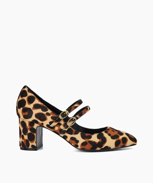 Dune London Heels Women Statement Block Heel Court Shoes Animal