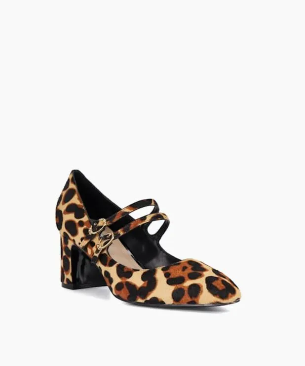 Dune London Heels Women Statement Block Heel Court Shoes Animal