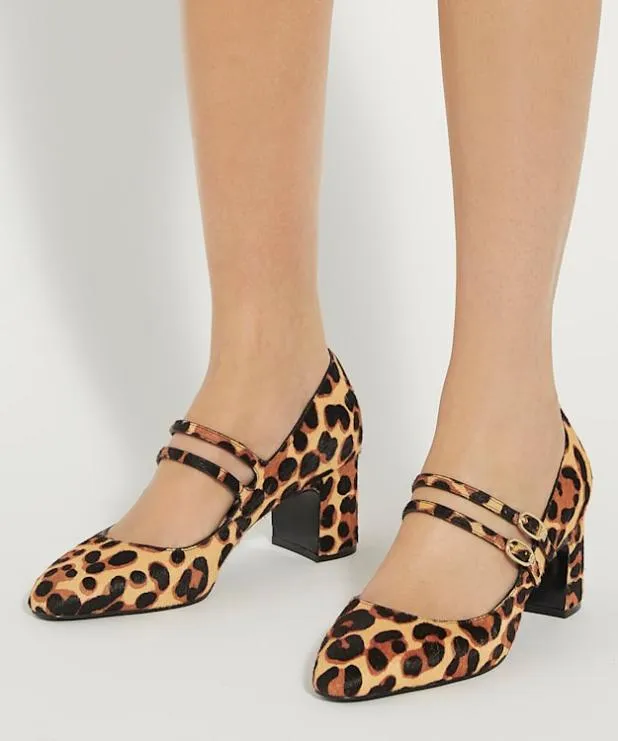 Dune London Heels Women Statement Block Heel Court Shoes Animal