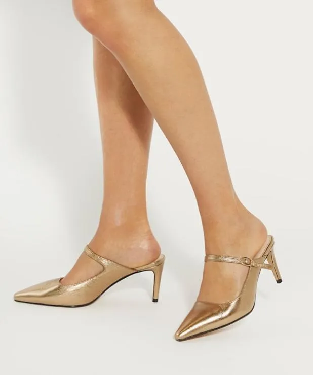 Dune London Heels Women Stiletto Heel Slip On Metallic