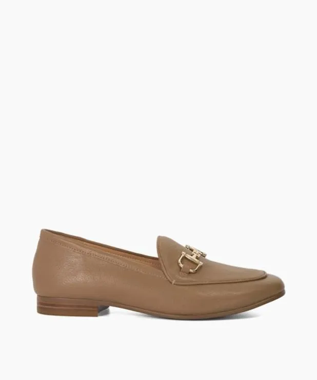 Dune London Loafers Women Almond Toe Buckle Detail Loafers Brown