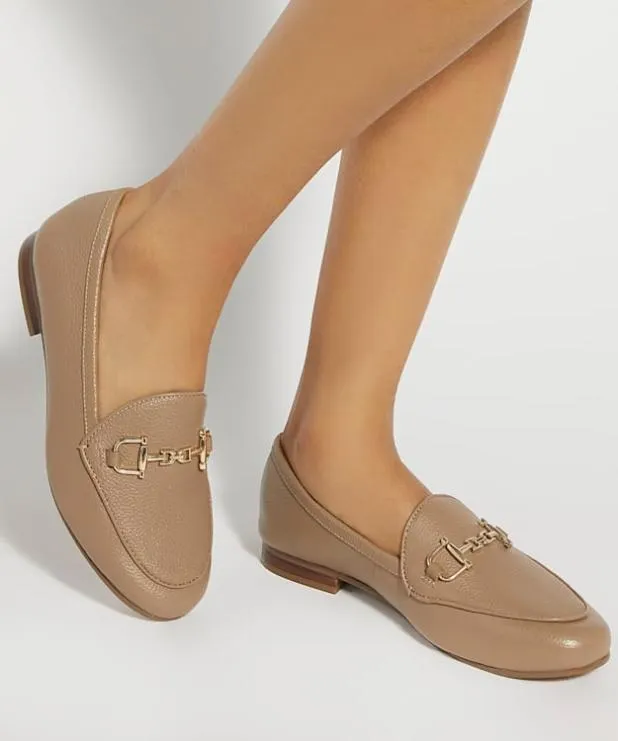 Dune London Loafers Women Almond Toe Buckle Detail Loafers Brown