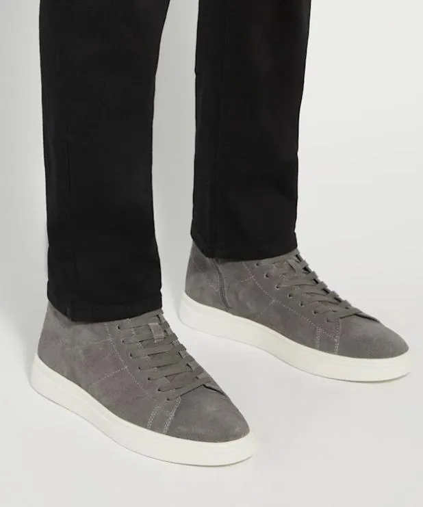 Dune London Trainers Men Lace Up High Top Trainers Grey