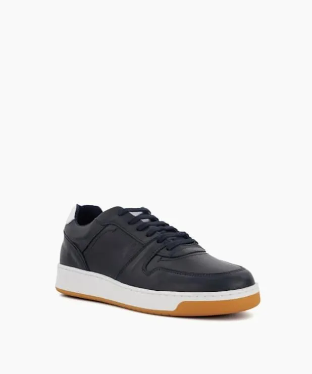 Dune London Trainers Men Sustainable Leather LaceUp Trainers Blue Leather