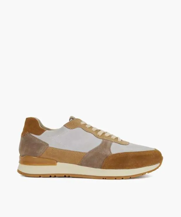 Dune London Trainers Men Textured Lace Up Trainers Neutral Suede