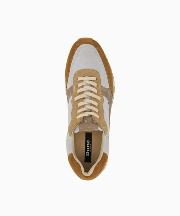 Dune London Trainers Men Textured Lace Up Trainers Neutral Suede