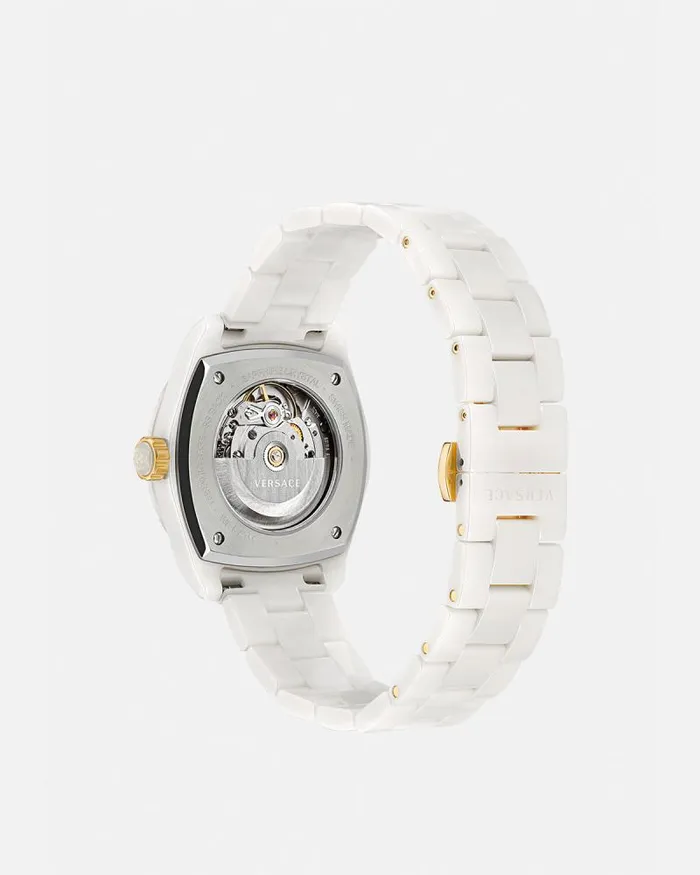 DV One Automatic Watch White Women Versace Watches