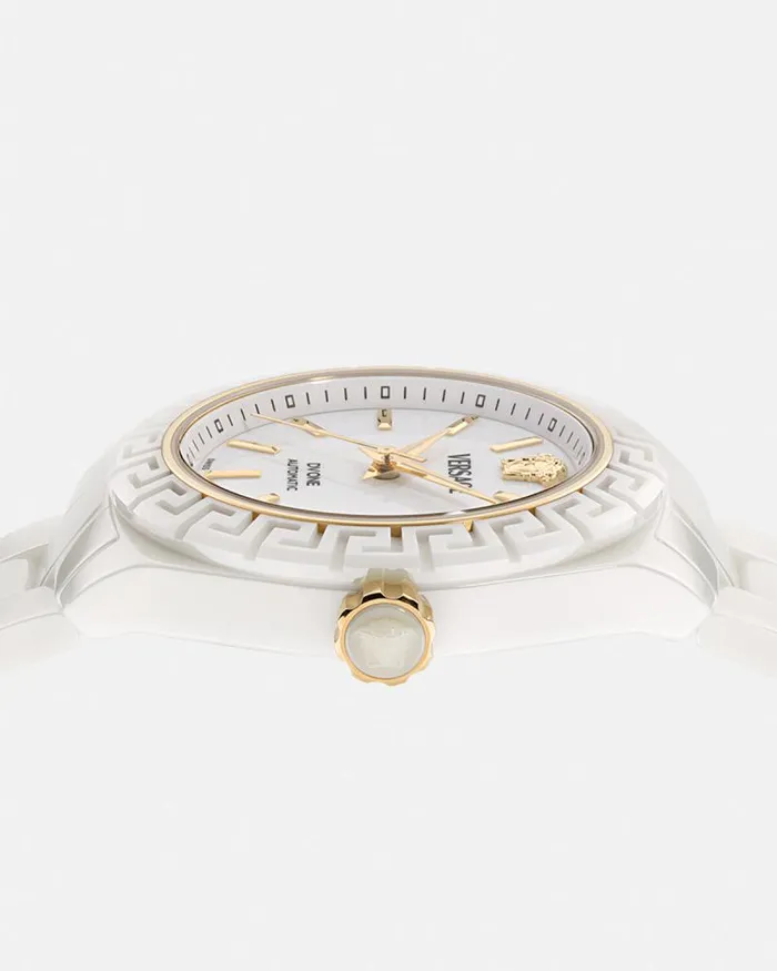 DV One Automatic Watch White Women Versace Watches
