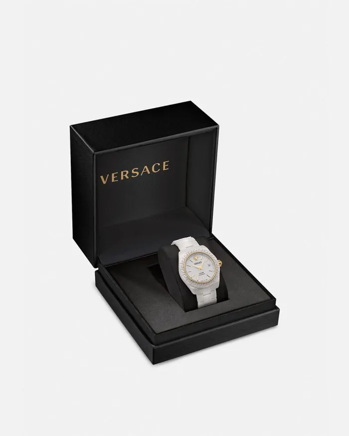 DV One Automatic Watch White Women Versace Watches