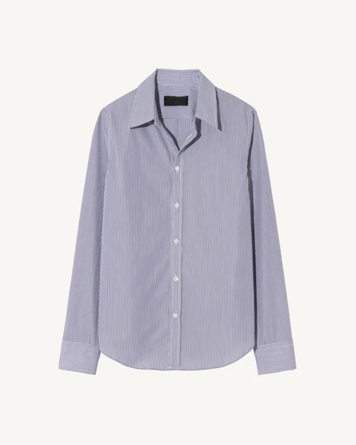 DYLLAN SHIRT Mini Navy Stripes Women Nili Lotan Tops
