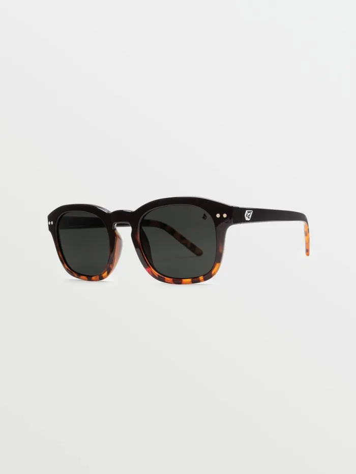 Earth Tripper Sunglasses 8211 Gloss DarksideGray Polar MensWomens Volcom Sunglasses