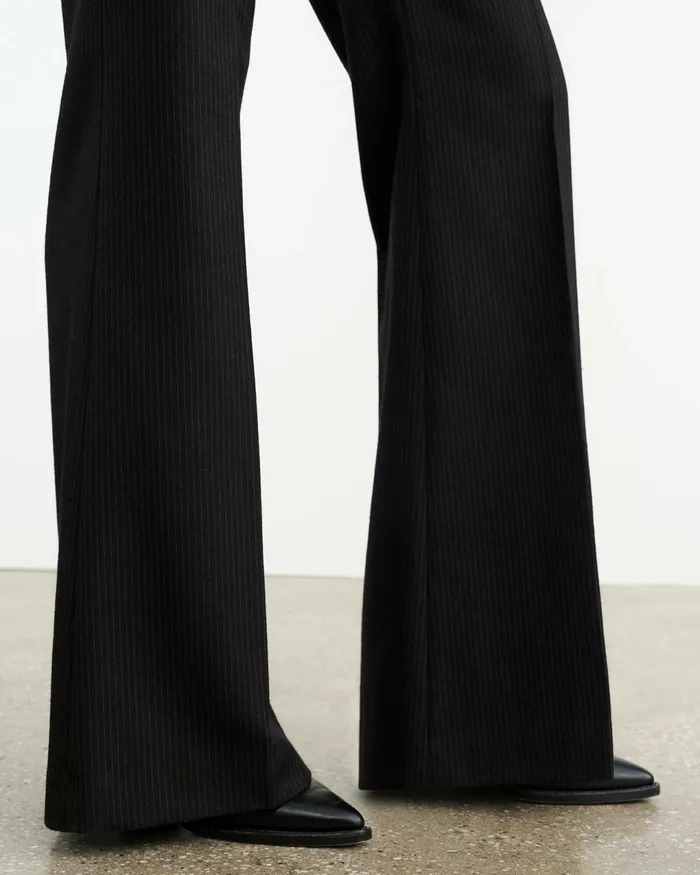 EFFY PANT Black Pinstripe Women Nili Lotan Pants and Shorts