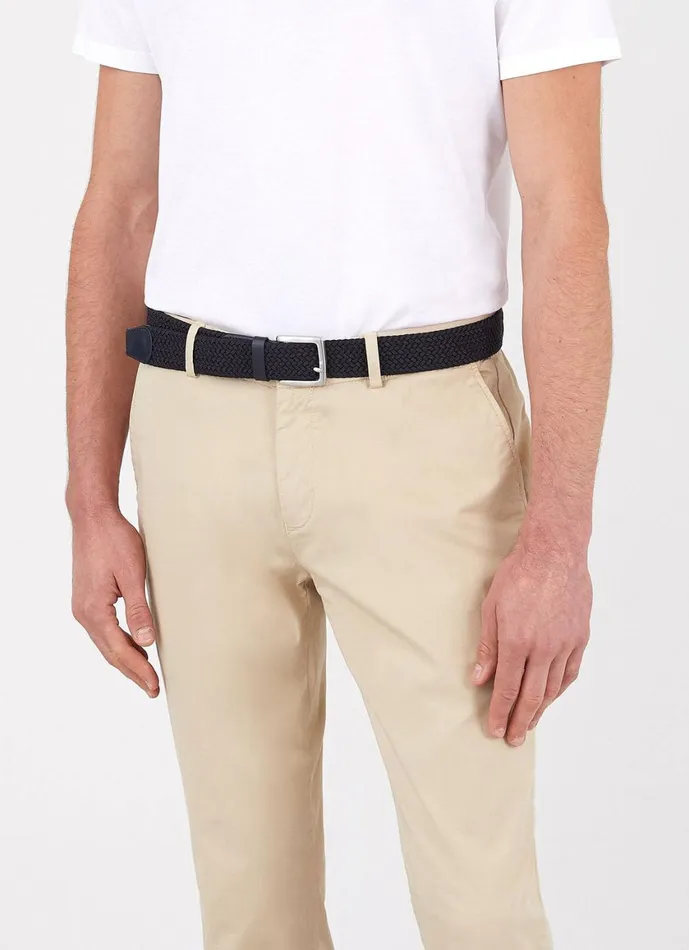 Elasticated Braided Belt Navy Men SUNSPEL Belts
